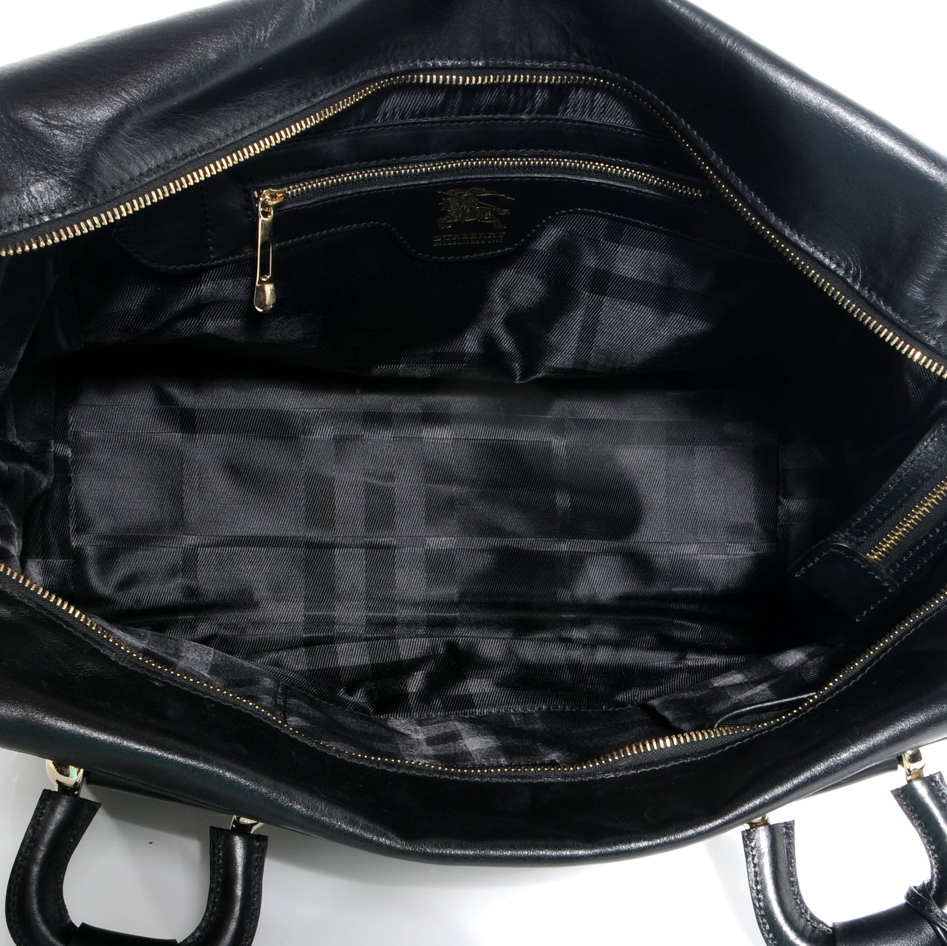 Burberry Leather Quilted Large Manor Tote Black 5 of 9