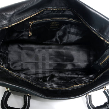 Burberry Leather Quilted Large Manor Tote Black 5 of 9