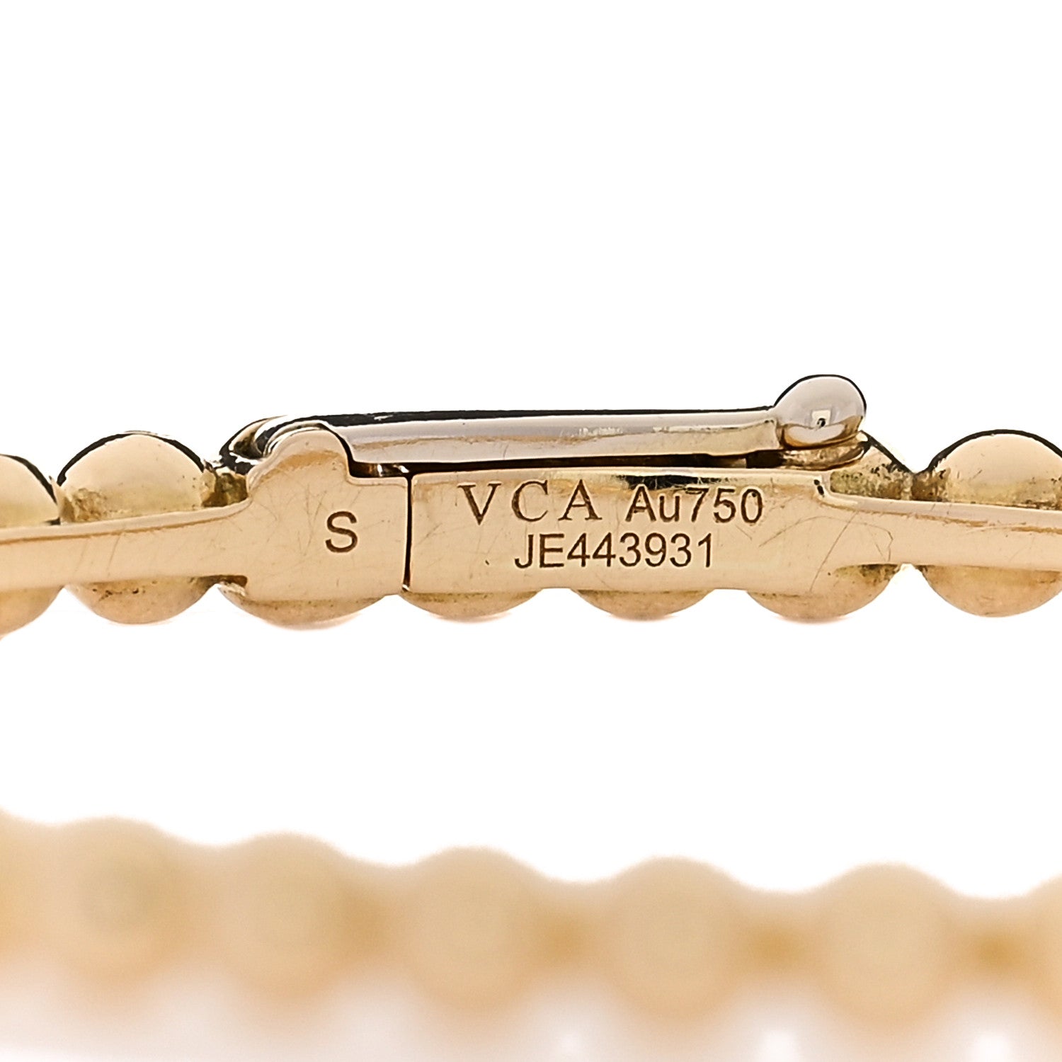 Van Cleef & Arpels 18K Yellow Gold Perlee Pearls of Gold Bracelet S 3 of 3