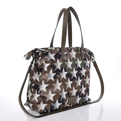 Valentino Garavani Nylon Printed Camustars Rockstud Vertical Tote Army Green White 3 of 7