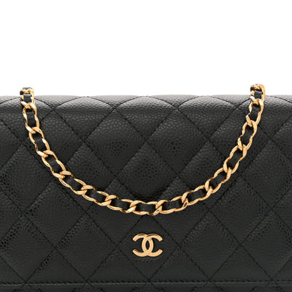 Chanel Caviar Quilted Wallet on Chain WOC Black 9 of 11