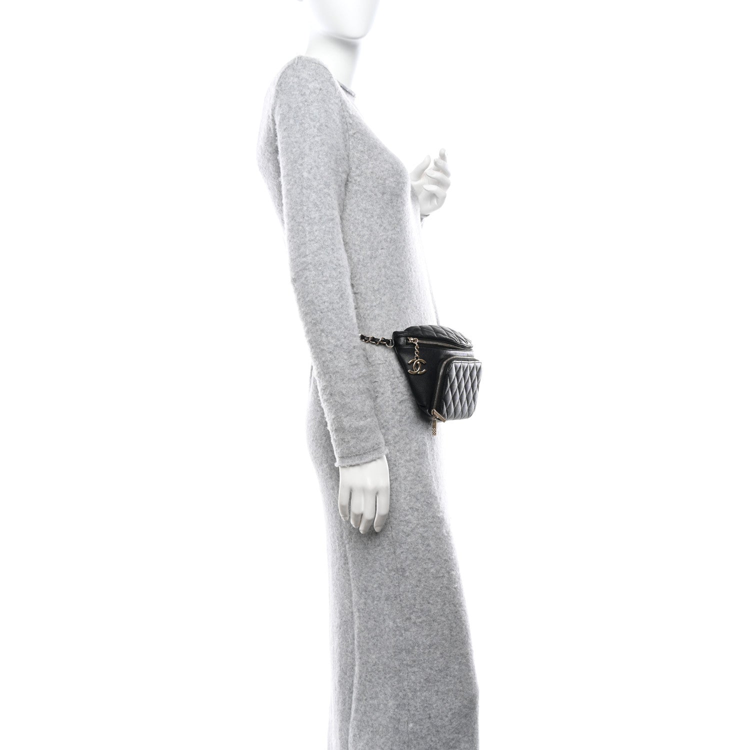 Chanel Caviar Quilted Business Affinity Waist Belt Bag Black 2 of 10
