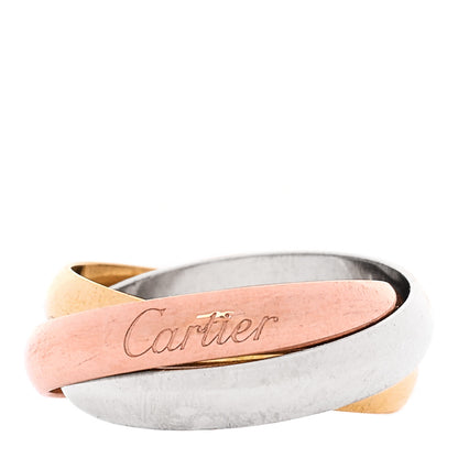 Cartier 18K Pink Yellow White Gold Classic Trinity Ring 52 6 1 of 4