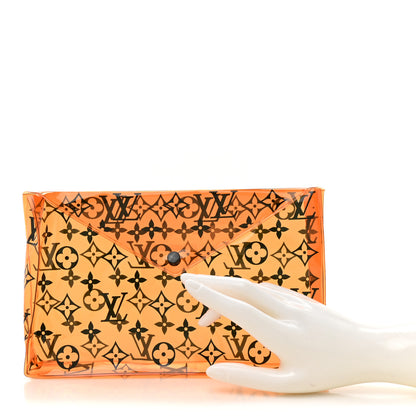 Louis Vuitton PVC Monogram Printed Envelope Pouch Orange 2 of 5
