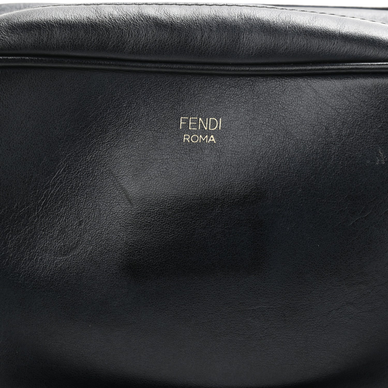 Fendi Vitello Century Bi-Color FF 1974 Embossed Mini Camera Case Maya Black 10 of 10