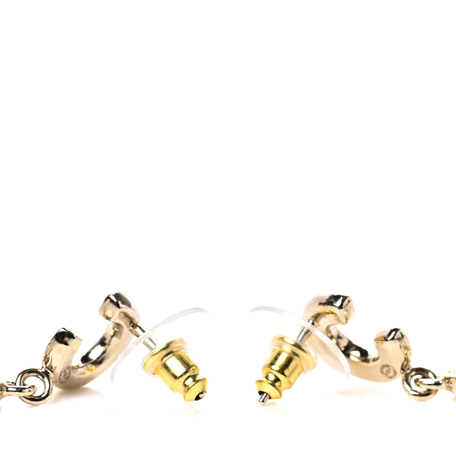 Chanel Pearl Coco Drop Earrings Gold 3 of 4