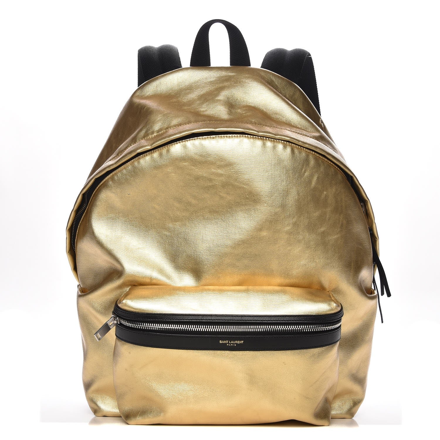 Saint Laurent Nylon Metallic Hunting Backpack Gold 1 of 10