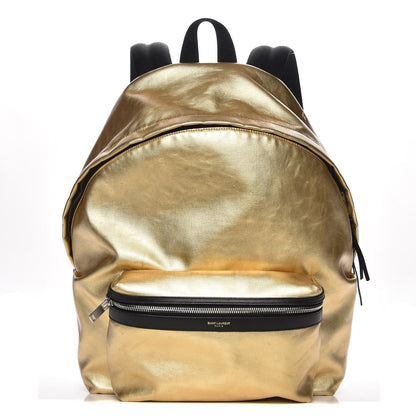 Saint Laurent Nylon Metallic Hunting Backpack Gold 1 of 10