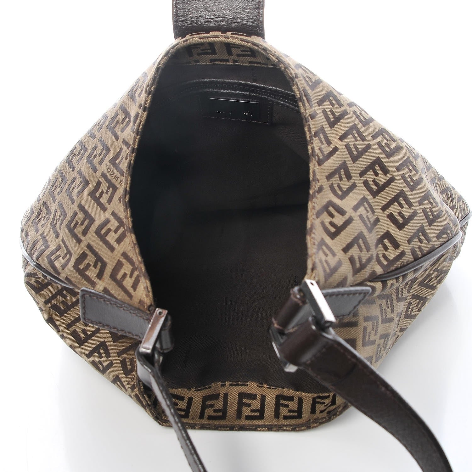 Fendi Zucchino Hobo Dark Brown 5 of 9