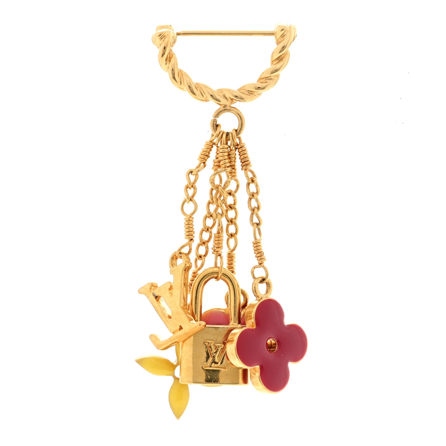 Sweet Monogram Pin Brooch Multicolor