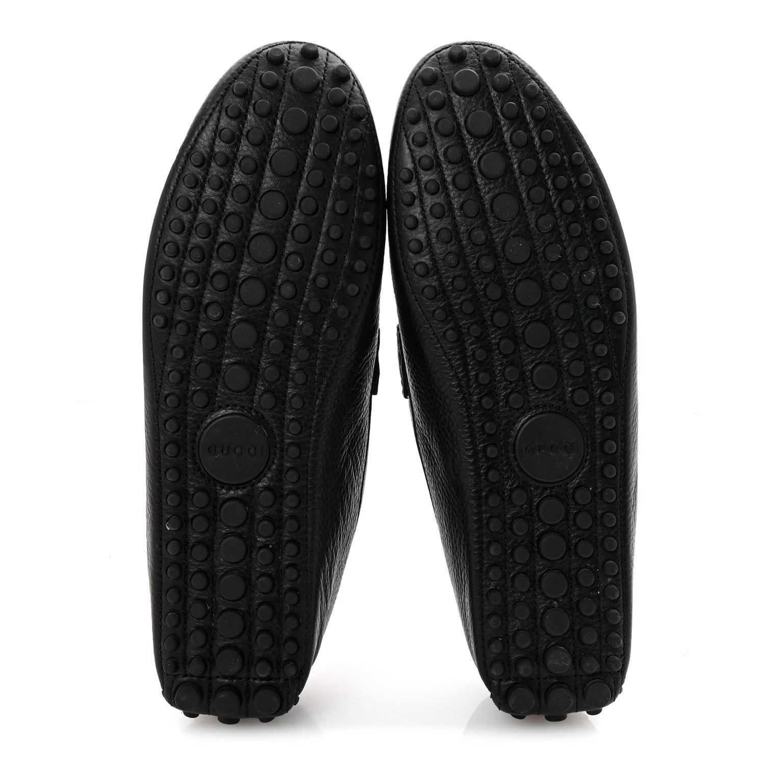 Gucci Road Calfskin Web Mens Horsebit Driver Loafers 10 Black 6 of 9