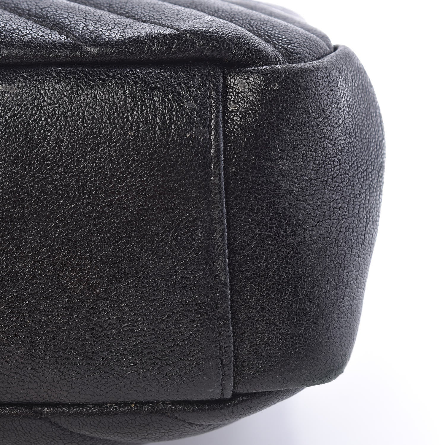 Saint Laurent Sheepskin Matelasse Chevron Monogram Large College Satchel Black 23 of 24