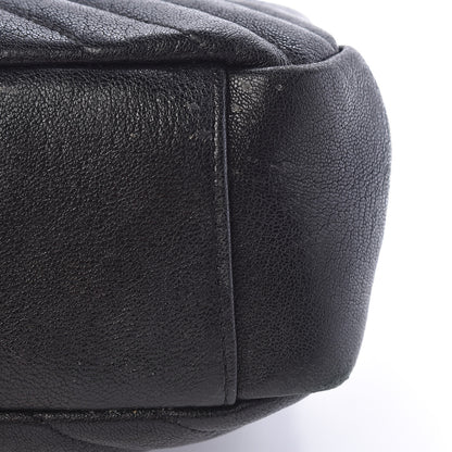 Saint Laurent Sheepskin Matelasse Chevron Monogram Large College Satchel Black 23 of 24