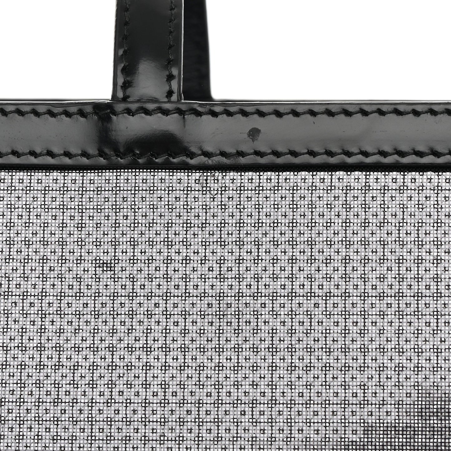 Mesh Sequin Spazzolato Logo Tote Black