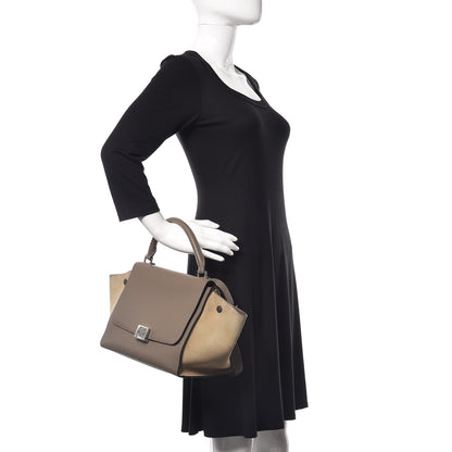 Celine Drummed Calfskin Suede Small Trapeze Souris 3 of 10