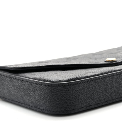 Louis Vuitton Empreinte Pochette Felicie Chain Wallet Black 9 of 11