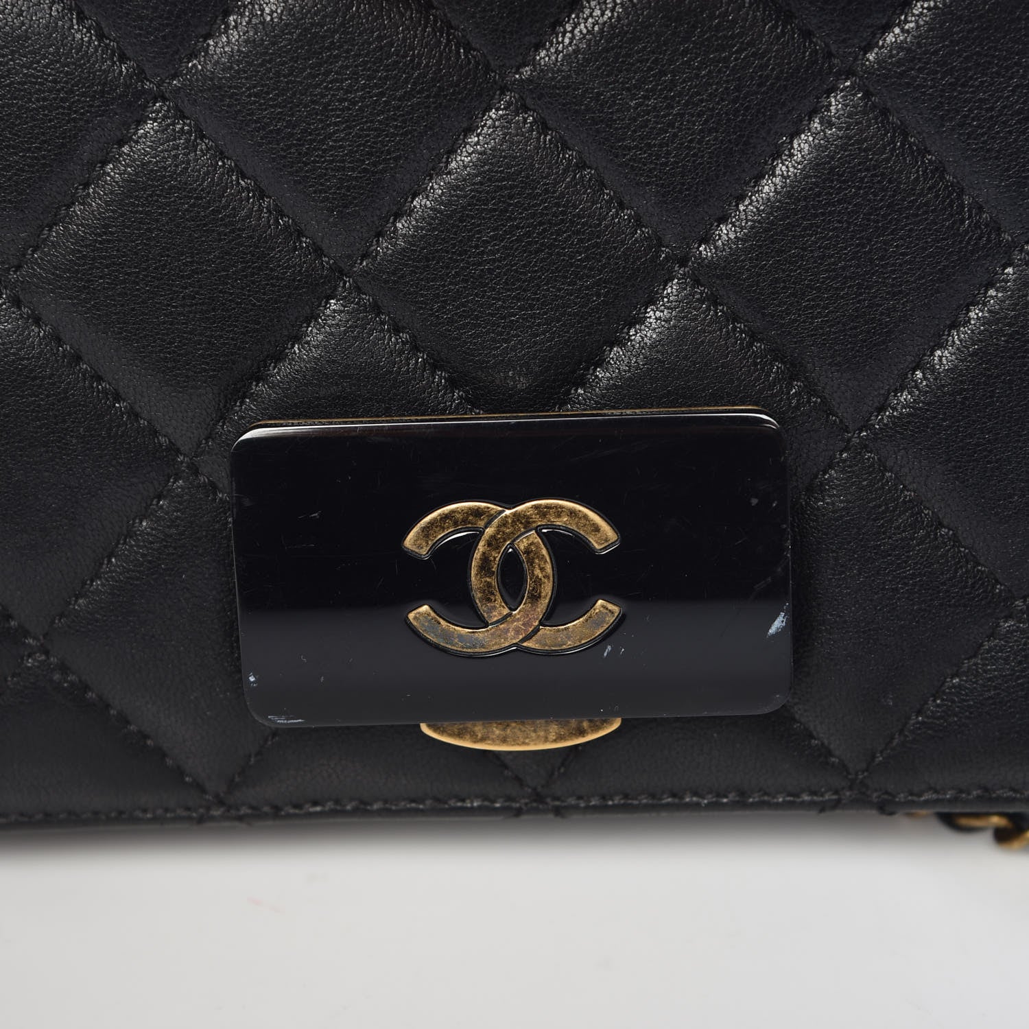 Chanel Sheepskin Quilted Beauty Lock Flap Black 10 of 10