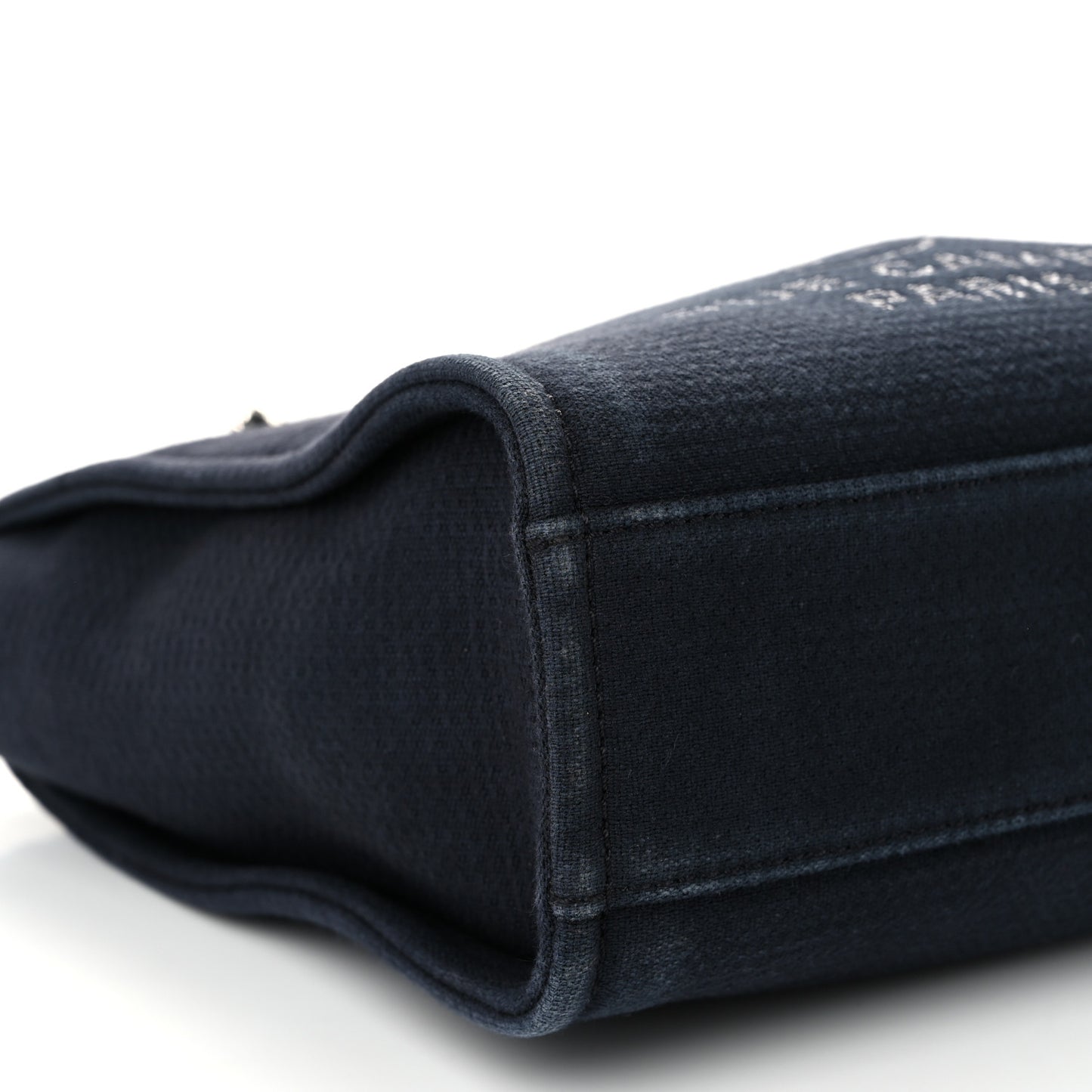 Mixed Fibers Mini Deauville Tote Navy Blue Black