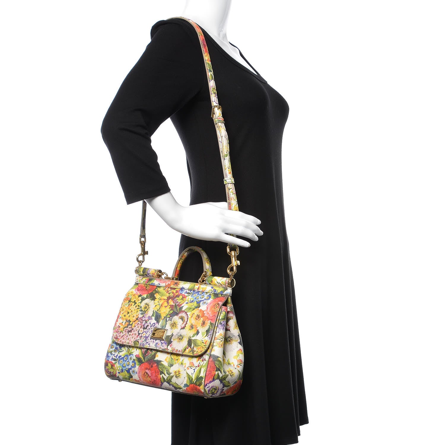 Dolce & Gabbana Dauphine Floral Print Medium Miss Sicily Satchel Multicolor 2 of 8