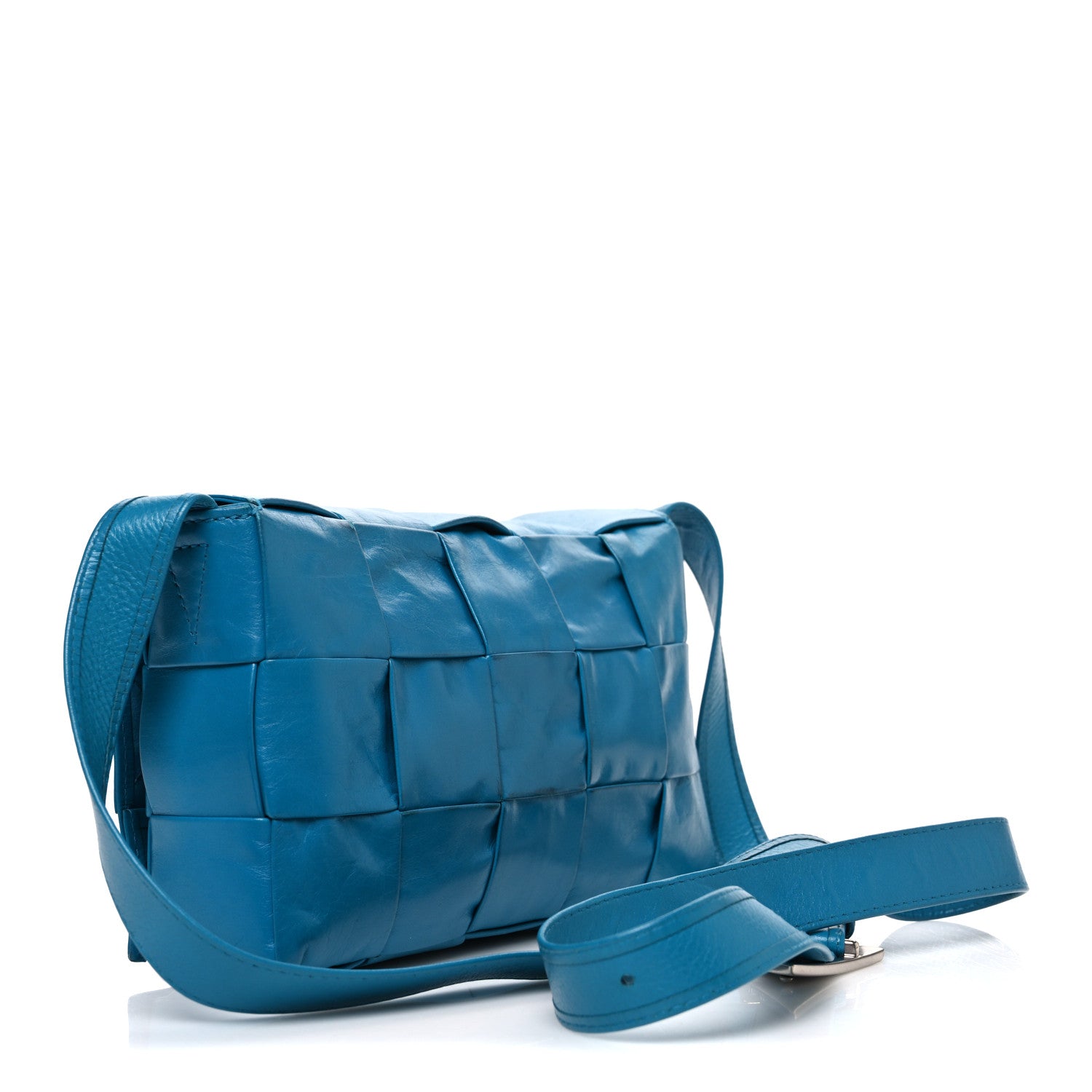 Bottega Veneta Paper Calfskin Maxi Intreccio Cassette Crossbody