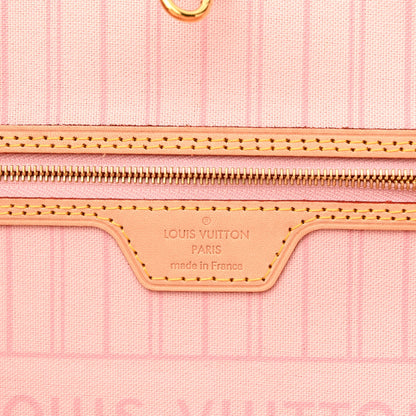 Louis Vuitton Damier Azur Neo Neverfull MM Rose Ballerine 8 of 12