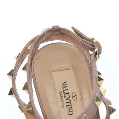 Valentino Garavani Patent Rockstud Ankle Strap Pumps 38.5 Peony Poudre 14 of 21