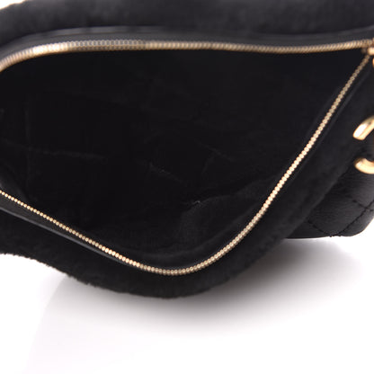 Chanel Calfskin Fur Quilted Waist Bag Fanny Pack Black 7 of 11