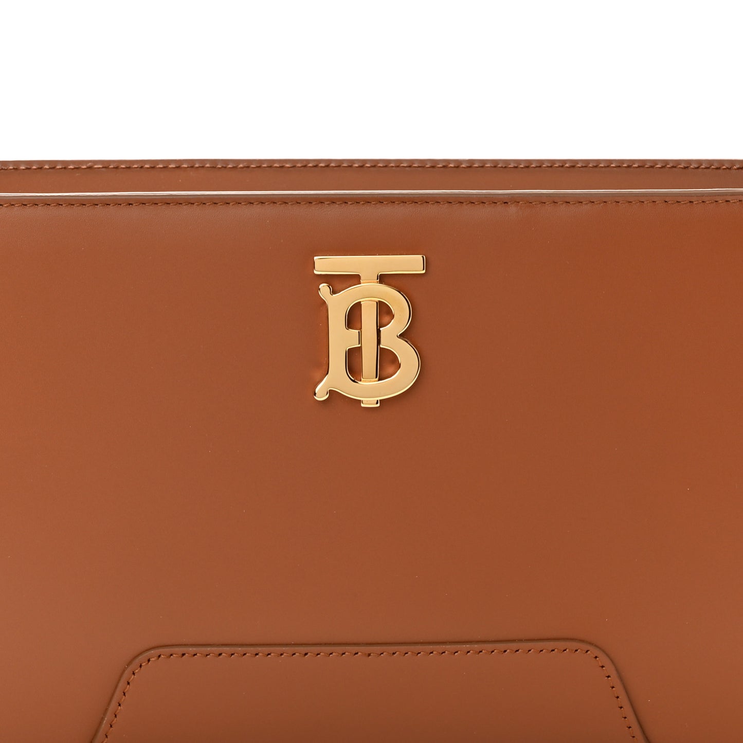 Smooth Calfskin TB Shoulder Bag Warm Tan