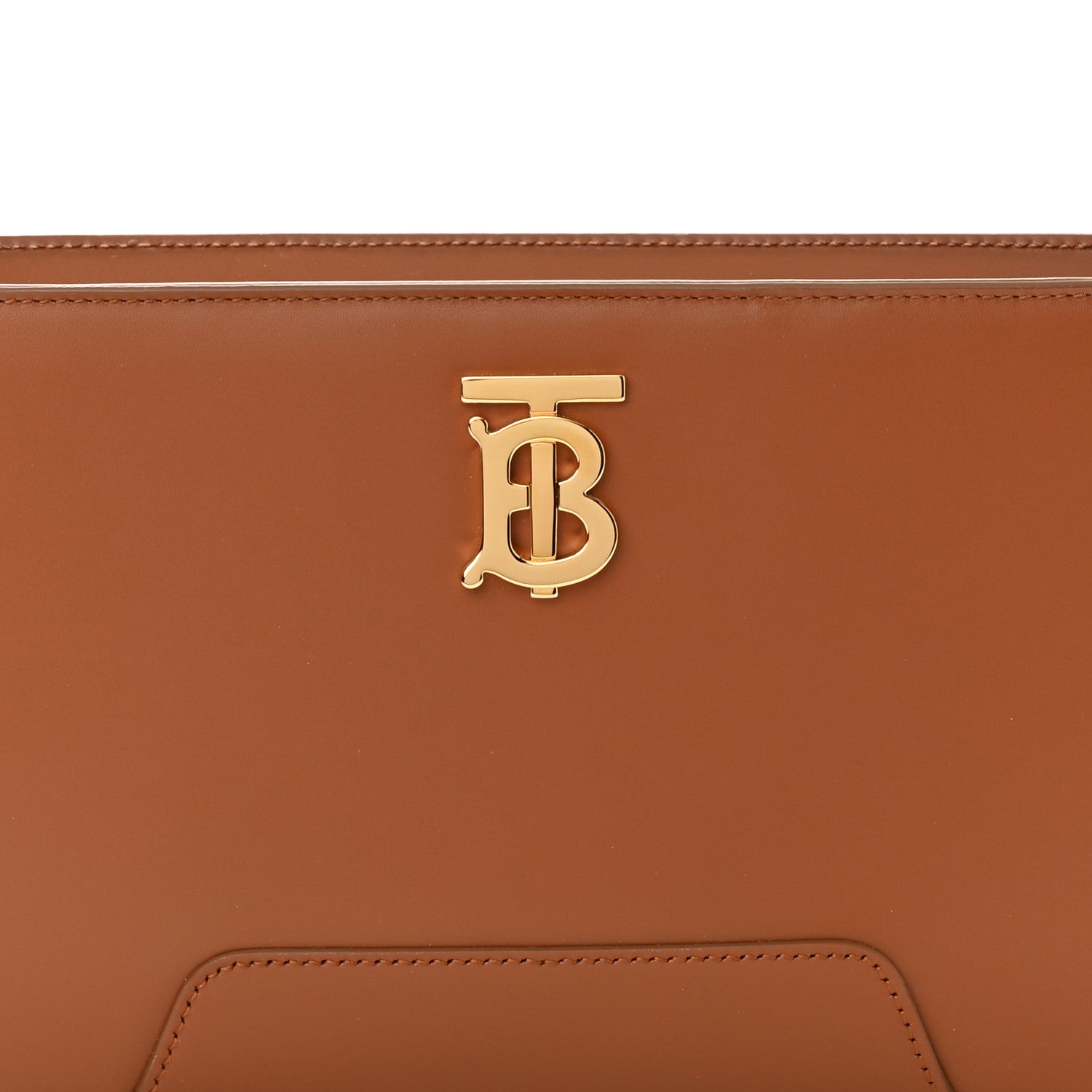 Burberry Smooth Calfskin TB Shoulder Bag Warm Tan 8 of 10