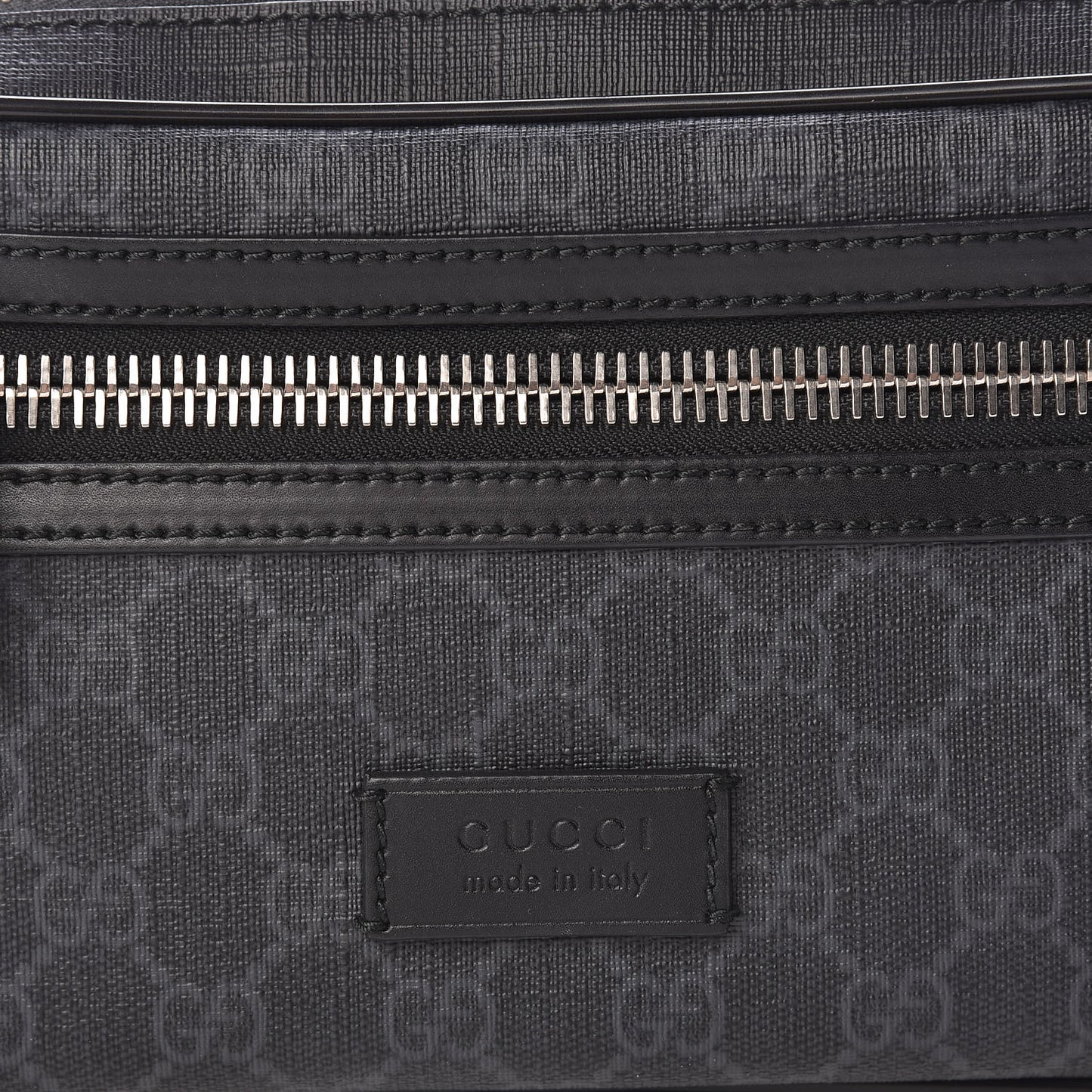 Soft GG Supreme Monogram Web Belt Bag Black Grey