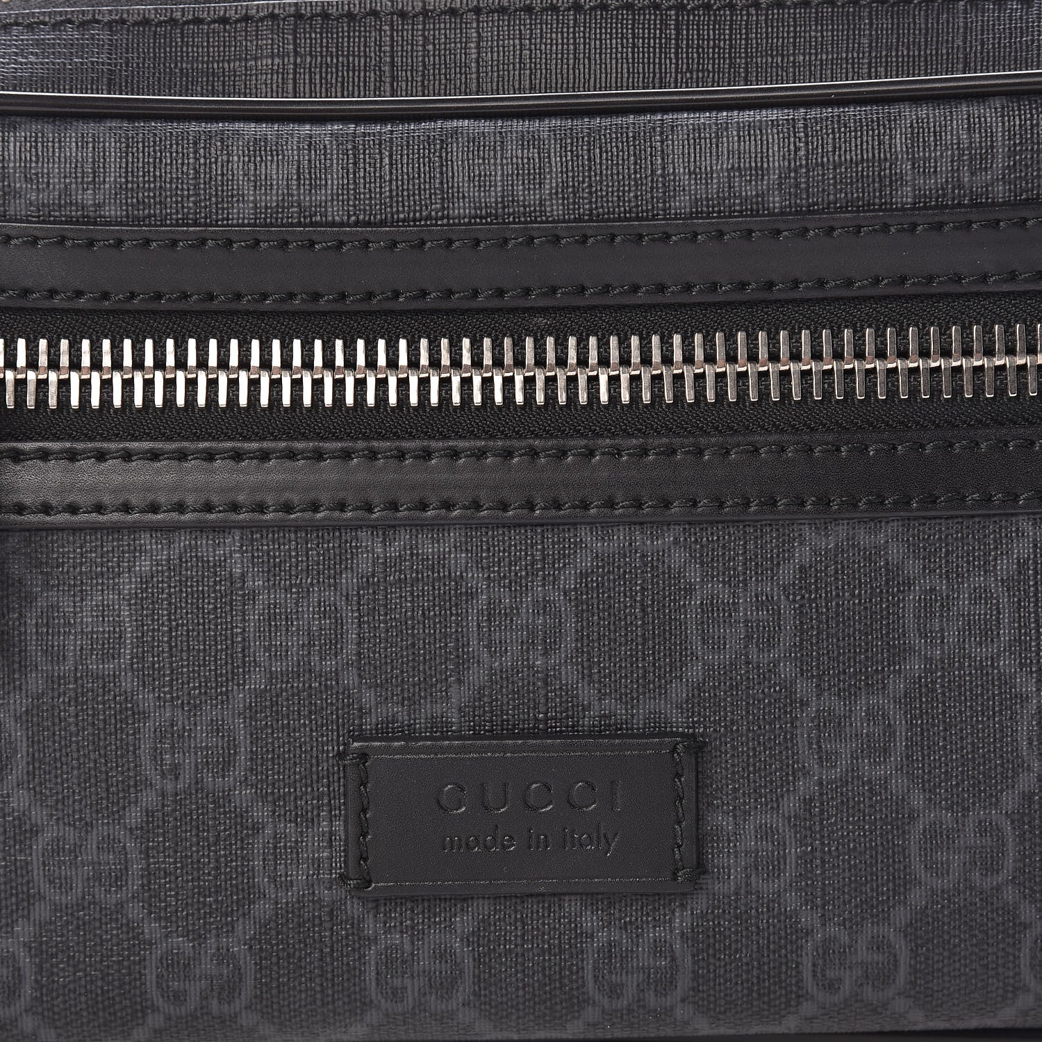 Gucci Soft GG Supreme Monogram Web Belt Bag Black Grey 8 of 12