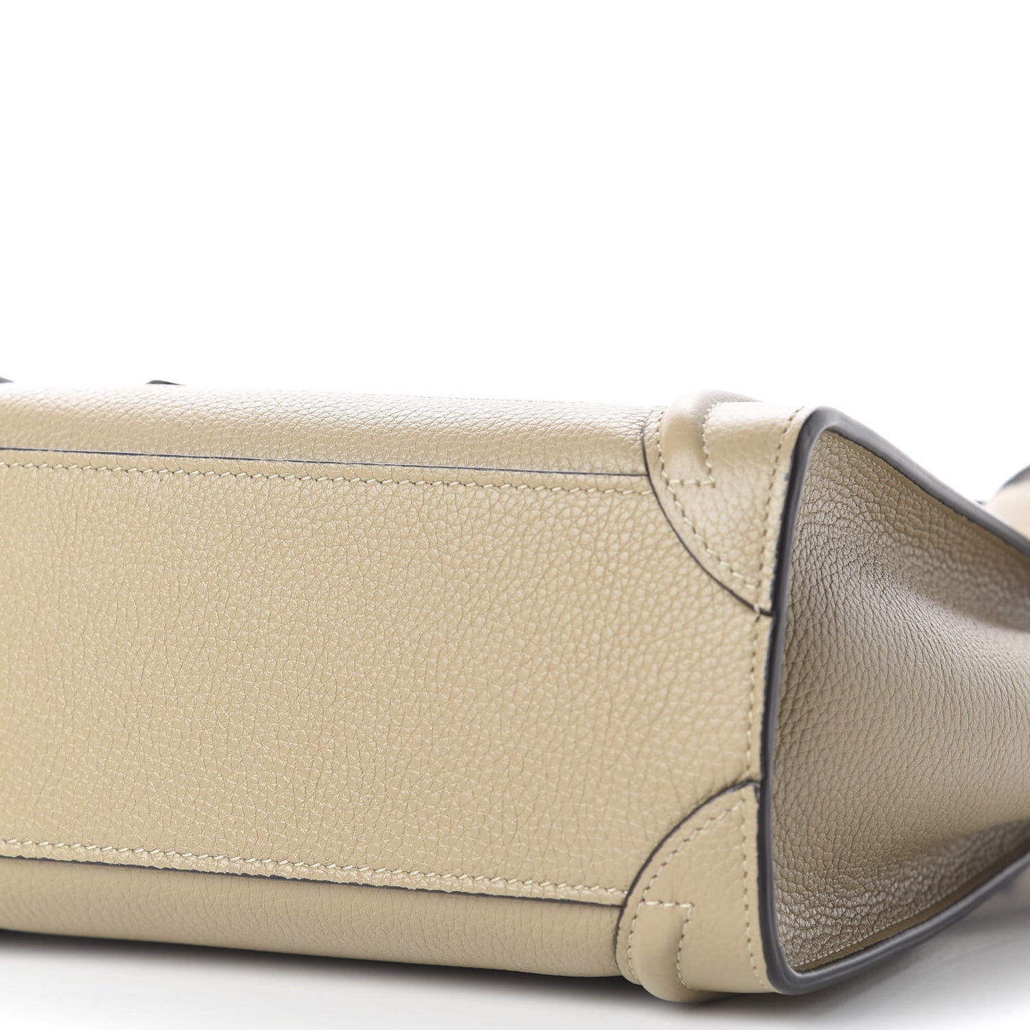 Drummed Calfskin Nano Luggage Dune
