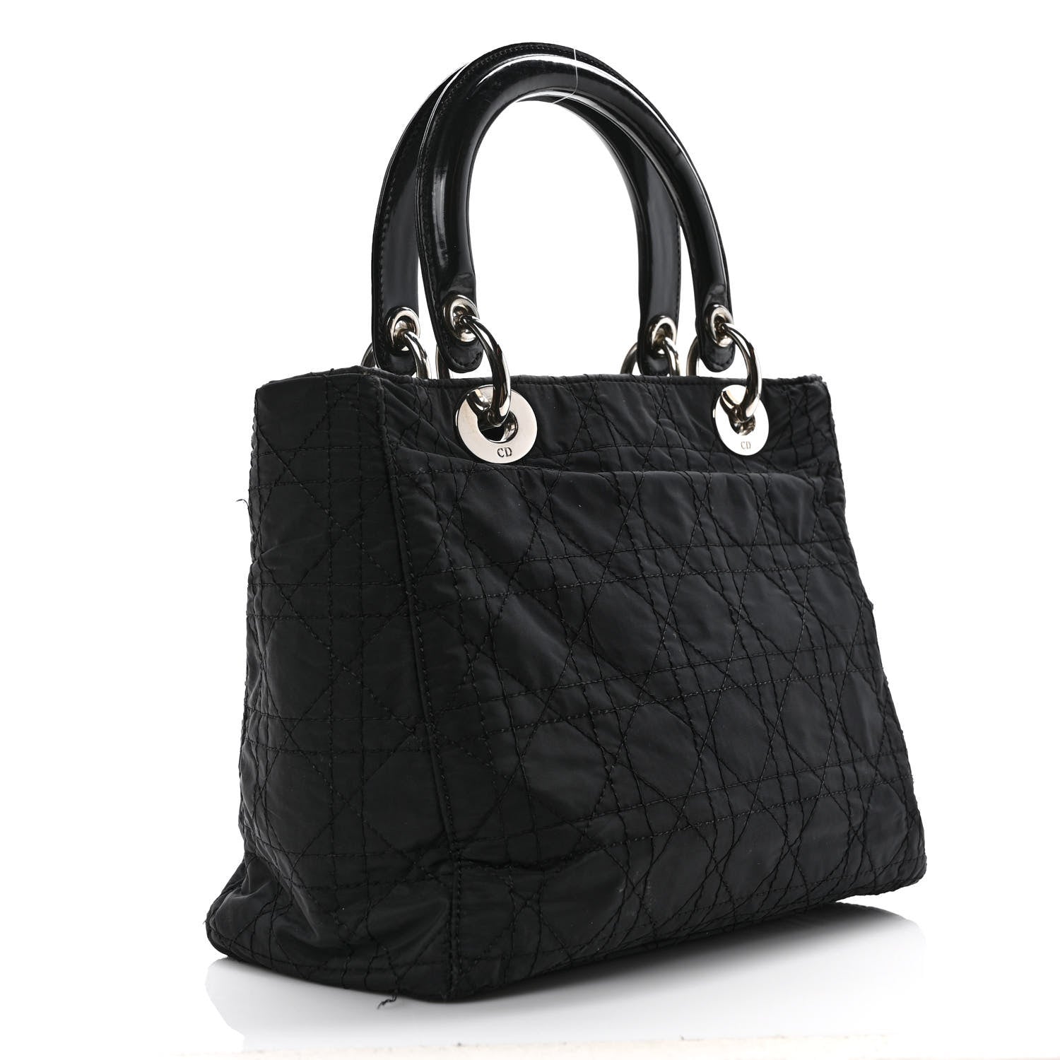 Christian Dior Nylon Cannage Medium Lady Dior Black 3 of 10