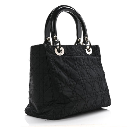 Christian Dior Nylon Cannage Medium Lady Dior Black 3 of 10