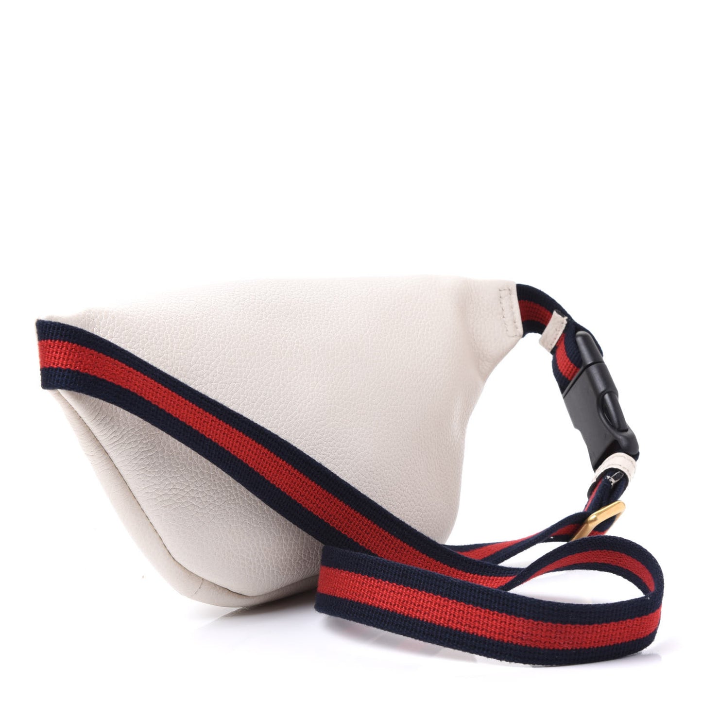 Grained Calfskin Small Logo Belt Bag White