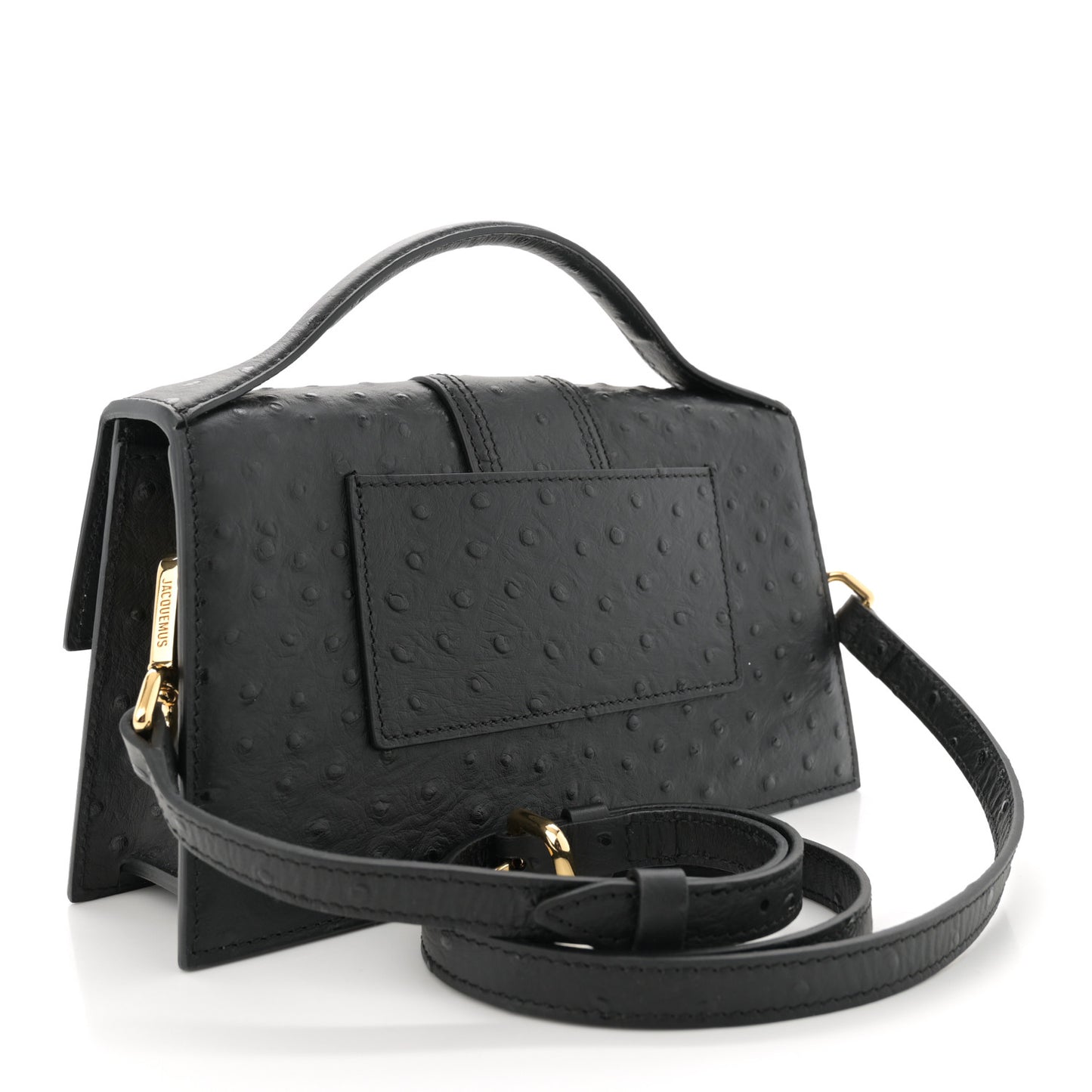 Calfskin Ostrich Embossed Le Grand Bambino Black