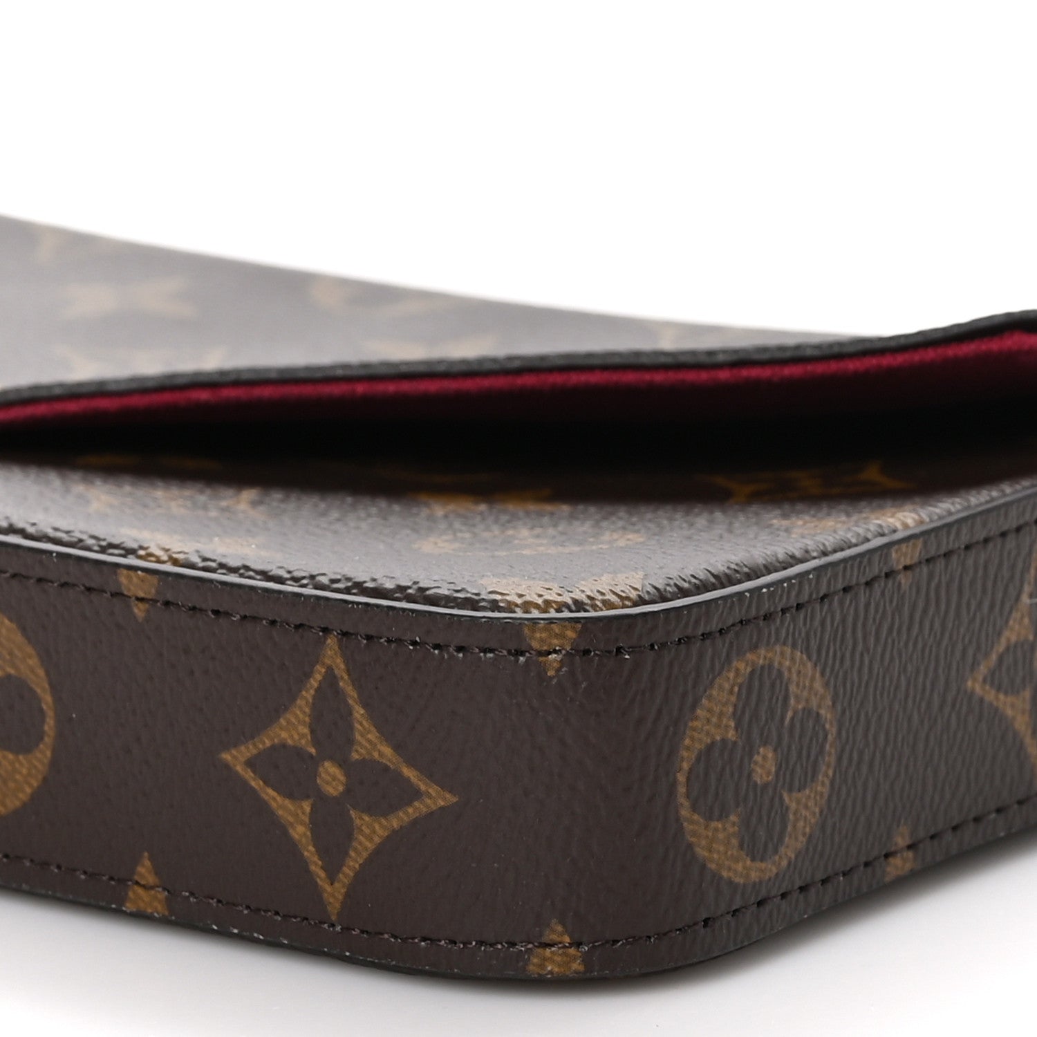 Louis Vuitton Monogram Pochette Felicie Chain Wallet Fuchsia 10 of 11