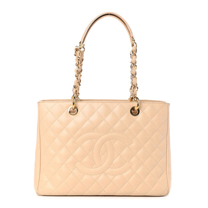 Chanel Caviar Quilted Grand Shopping Tote GST Beige Clair 1 of 10