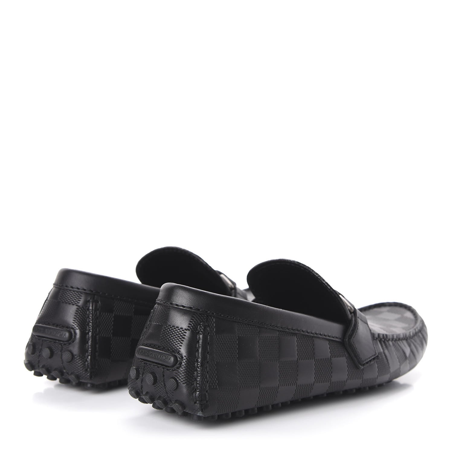 Louis Vuitton Damier Graphite Mens Hockenheim Moccasin Loafers 6 Onyx 4 of 9