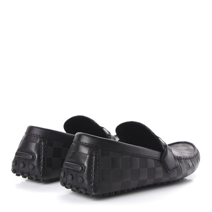 Louis Vuitton Damier Graphite Mens Hockenheim Moccasin Loafers 6 Onyx 4 of 9
