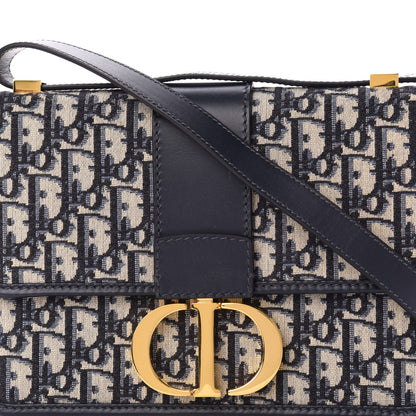Christian Dior Oblique 30 Montaigne Flap Bag Blue 10 of 11