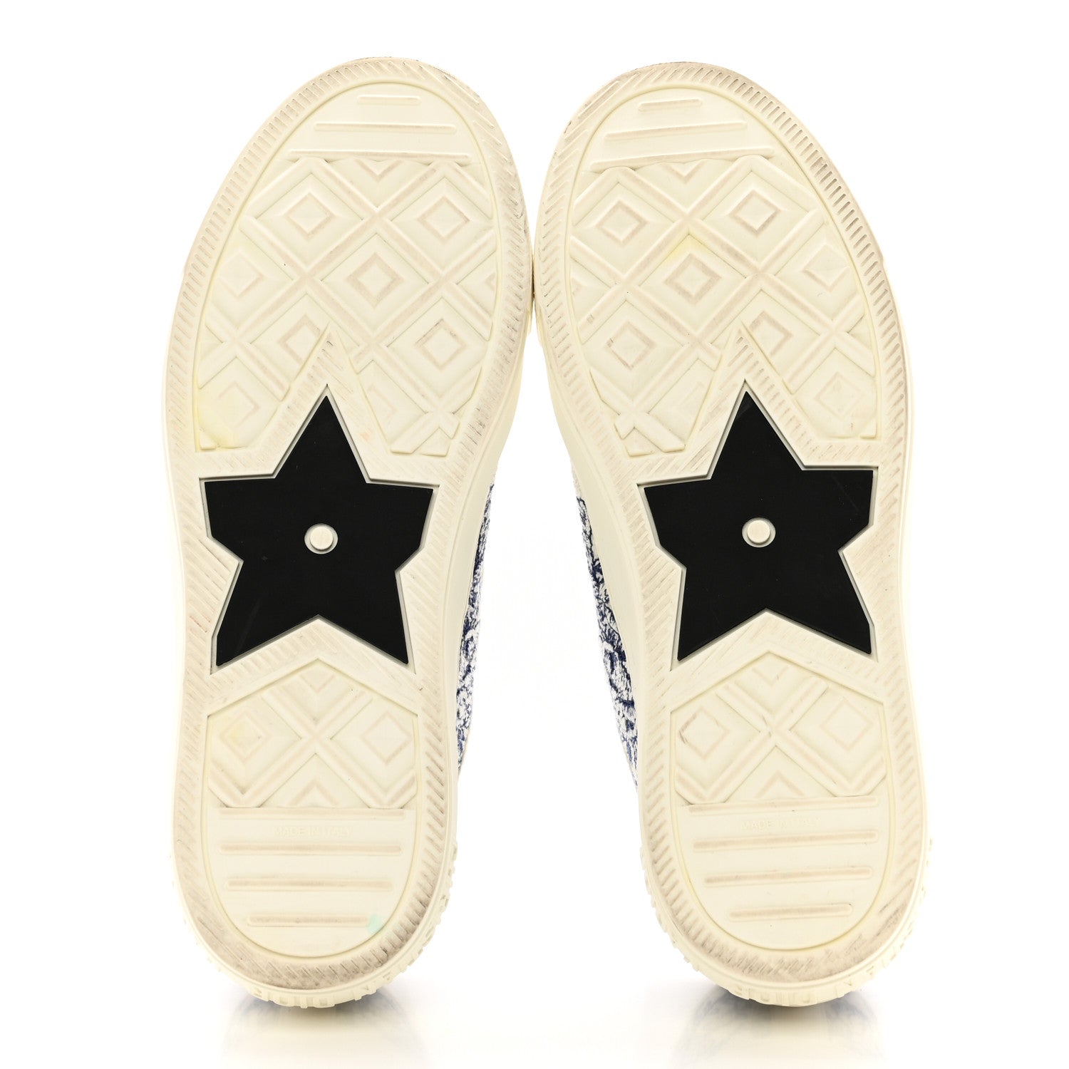 Christian Dior Canvas Toile De Jouy Embroidered Womens Walk Dior Low Top Sneakers 37 White Navy 5 of 9