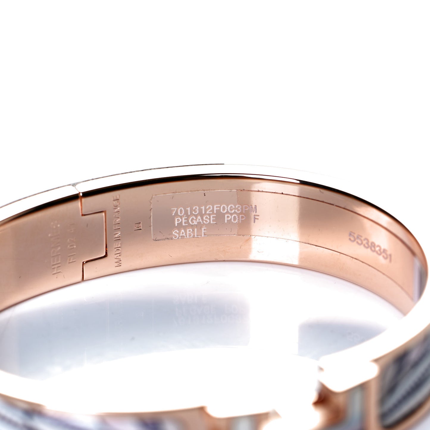 Enamel Narrow Pegase Pop Clic Clac H Bracelet PM Sable