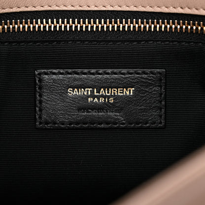 Saint Laurent Lambskin Matelasse Monogram Medium Niki Chain Satchel Dark Beige 6 of 11
