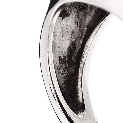 David Yurman Sterling Silver Diamond Black Onyx Signature Oval Ring 54 7 6 of 7