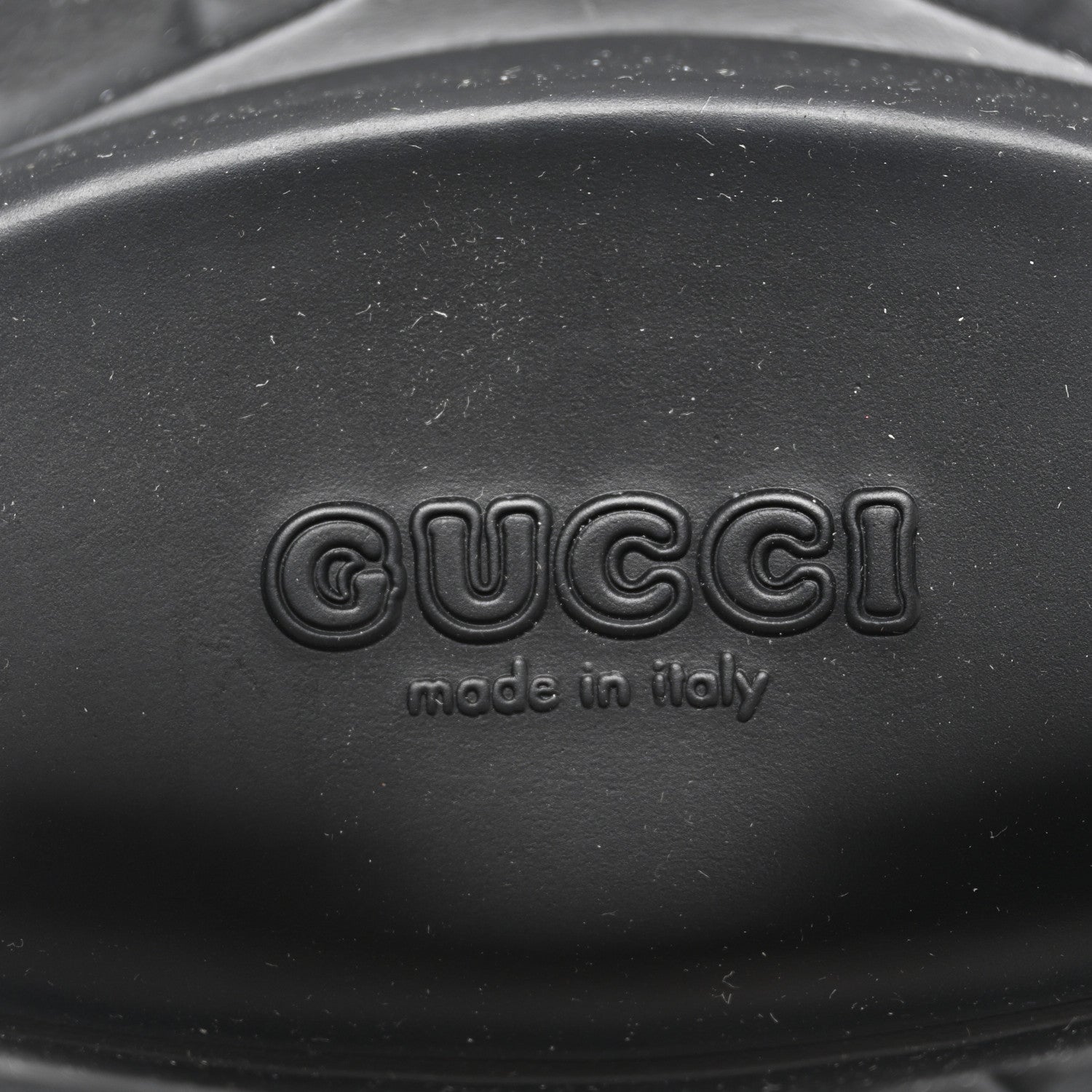 Gucci Rubber GG Monogram Perforated Elea Platform 55mm Lug Sole Sandals 38 Black 6 of 8