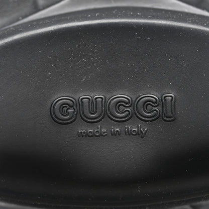 Gucci Rubber GG Monogram Perforated Elea Platform 55mm Lug Sole Sandals 38 Black 6 of 8