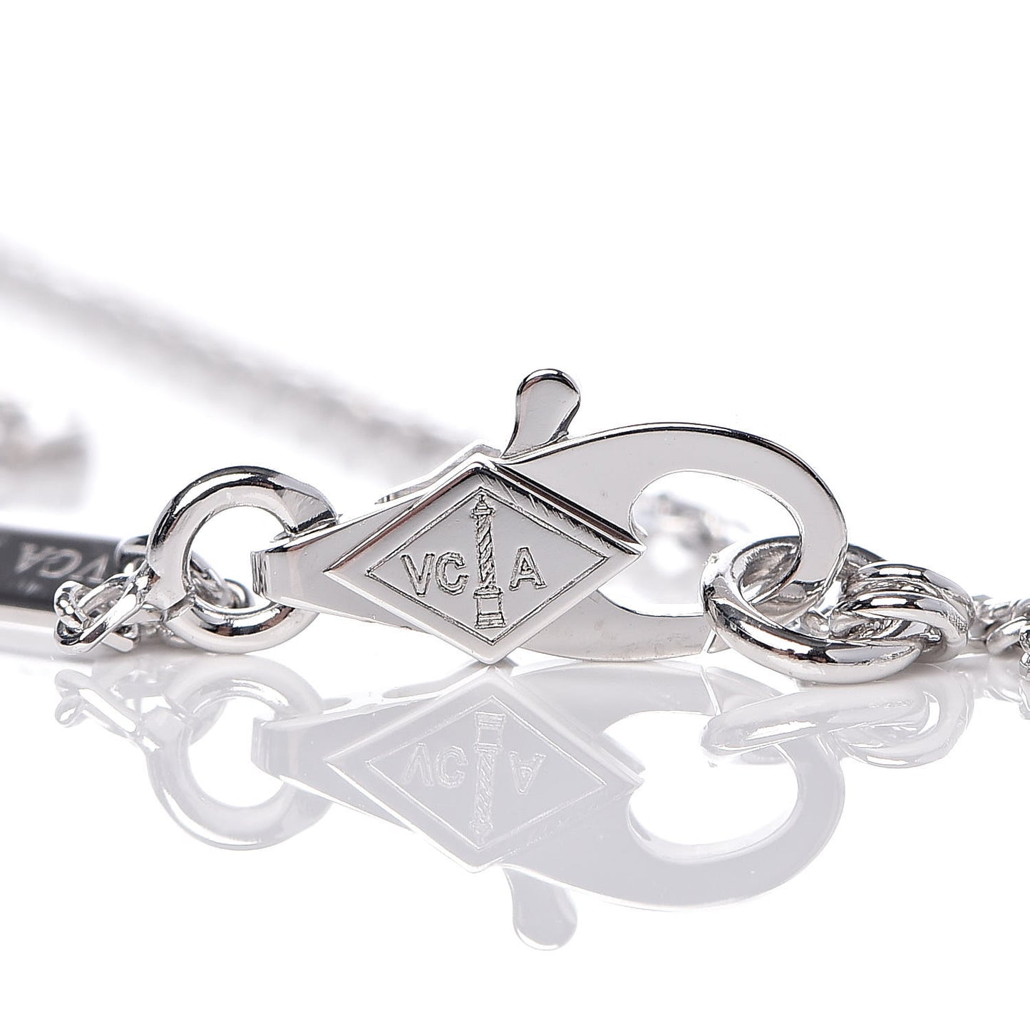 18K White Gold Diamond Sweet Alhambra Bracelet