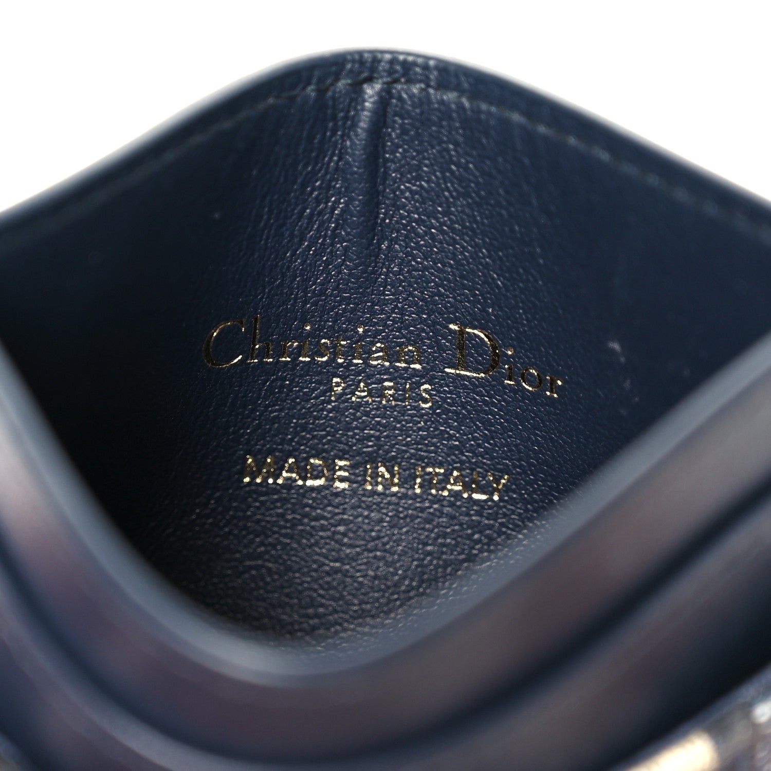 Christian Dior Oblique Calfskin 30 Montaigne Freesia Card Holder Blue 6 of 8