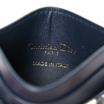 Christian Dior Oblique Calfskin 30 Montaigne Freesia Card Holder Blue 6 of 8